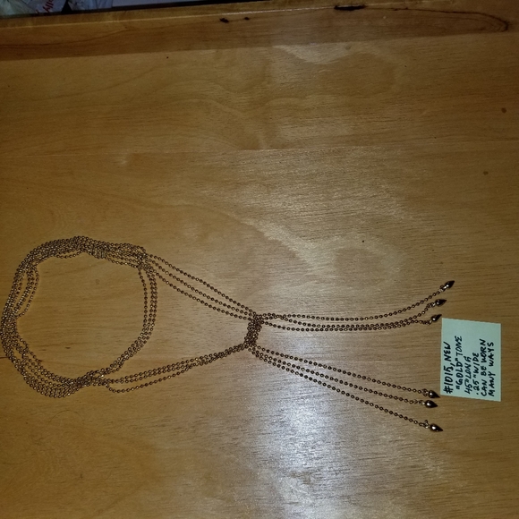 ✅1015 NWOT RARE Gold Tone Metal Beads  45" Necklace - Picture 9 of 15